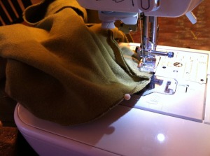 sewing sleeves on
